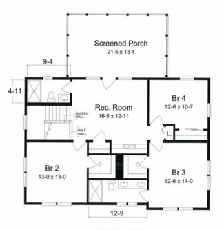The second floor consists of an additional 3 bedrooms, 2 baths, large walk in closets, and an oversized recreational room leading to a screened porch area over the great room. This floor plan of 5 bedrooms is ideal for a large family to enjoy living at the Jersey shore.